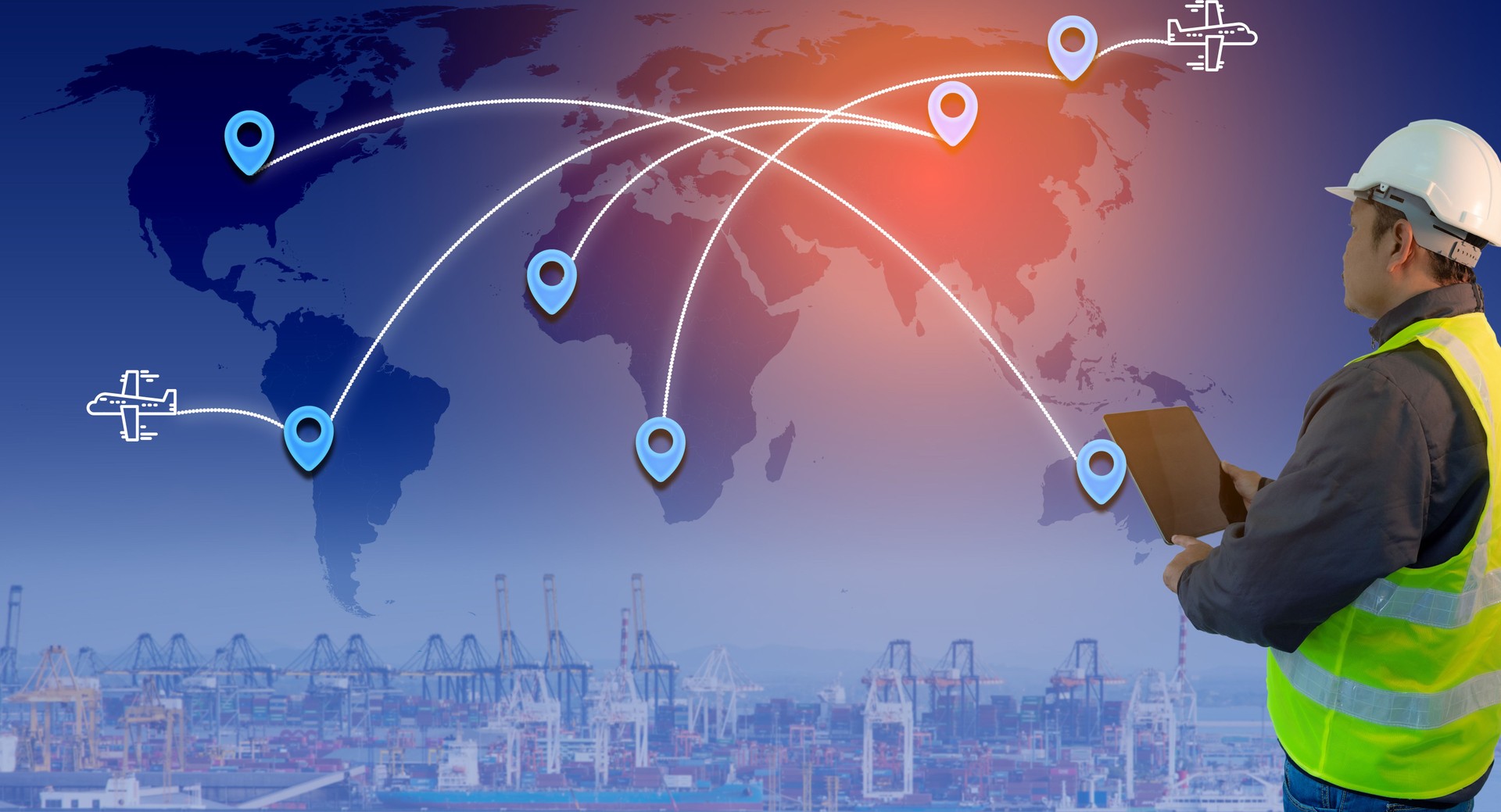 Cargo ports serve as gateways to international trade